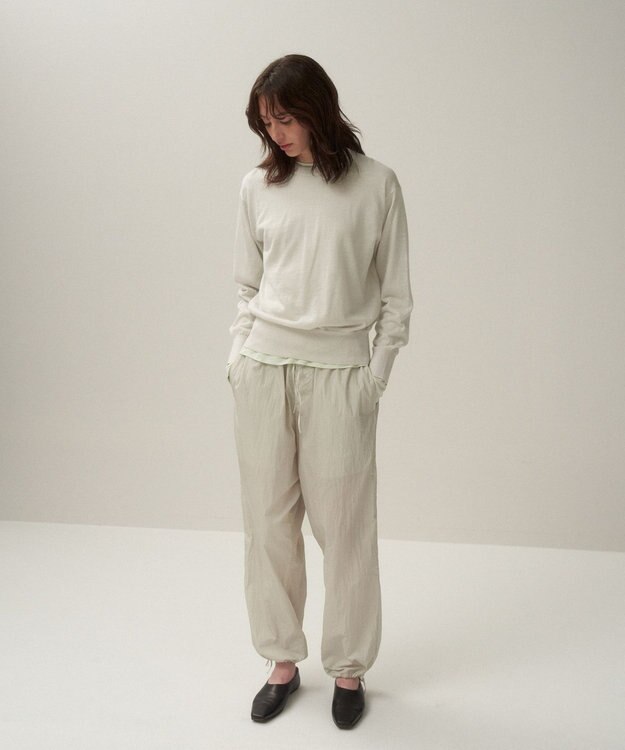 ATON RAMIE WOOL | クルーネックセーター WARM WHITE