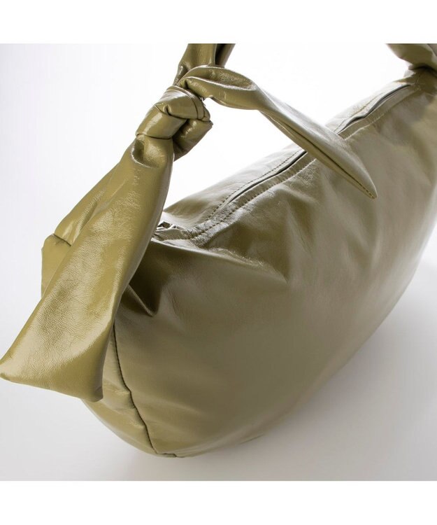 UNBILLION カシュカシュ cachecache / ソフトエナメルノットビッグショルダー ライトグリーン