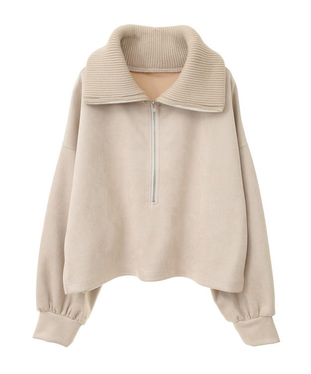 Green Parks ・ＥＬＥＮＣＡＲＥ　ＤＵＥ　スエードポンチハーフＺＩＰ Ivory