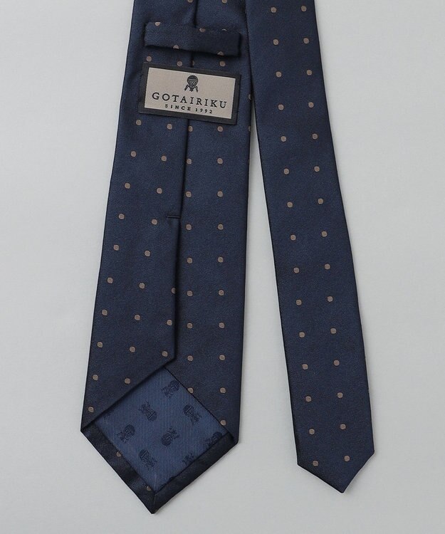 GOTAIRIKU GOTAIRIKU別注【日本製】シルク ネクタイ_ドット柄 ネイビー系8
