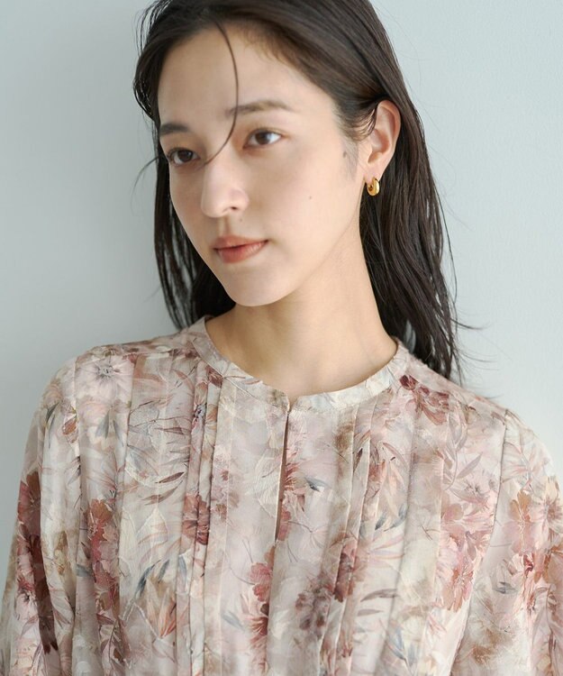 YECCA VECCA ぼかしフラワー柄ワンピース Yellow