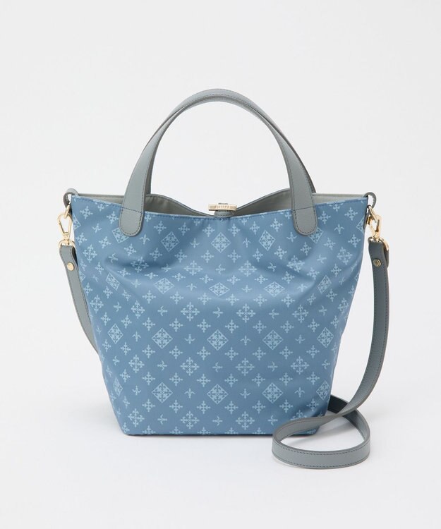 russet ナイロンジャガード2WAYミニトートバッグ(SF-260) DustyBlue