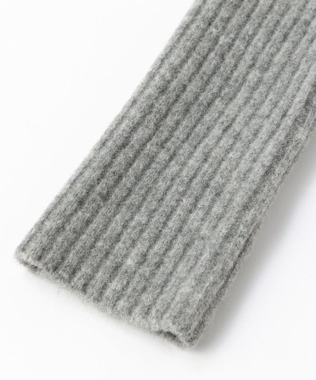 UNFILO 【洗える】ふわふわニット アームウォーマー グレー