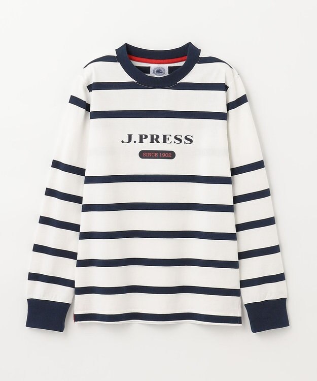 J.PRESS KIDS 【140-170cm】ボーダー カットソー オフホワイト系1
