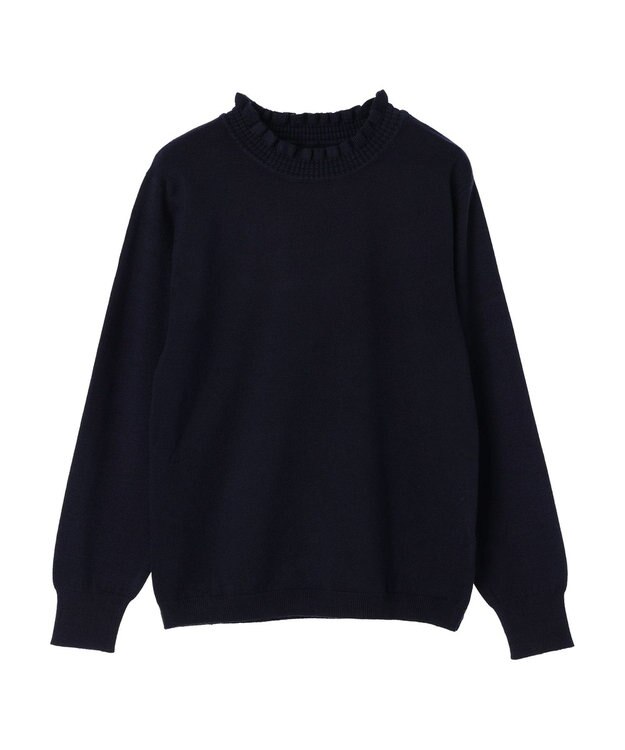 CRAFT STANDARD BOUTIQUE エリシャーリングニットプルオーバー Navy