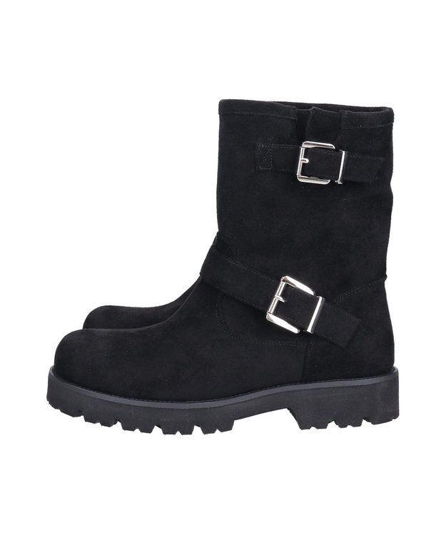 Bridget Birkin 【Bridget Birkin】オブリークトウエンジニアブーツ ブラックスウェード
