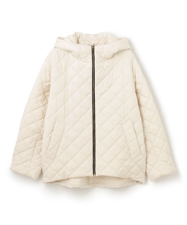 BEIGE， 【WEB限定】EIGER / キルトパーカー Ecru