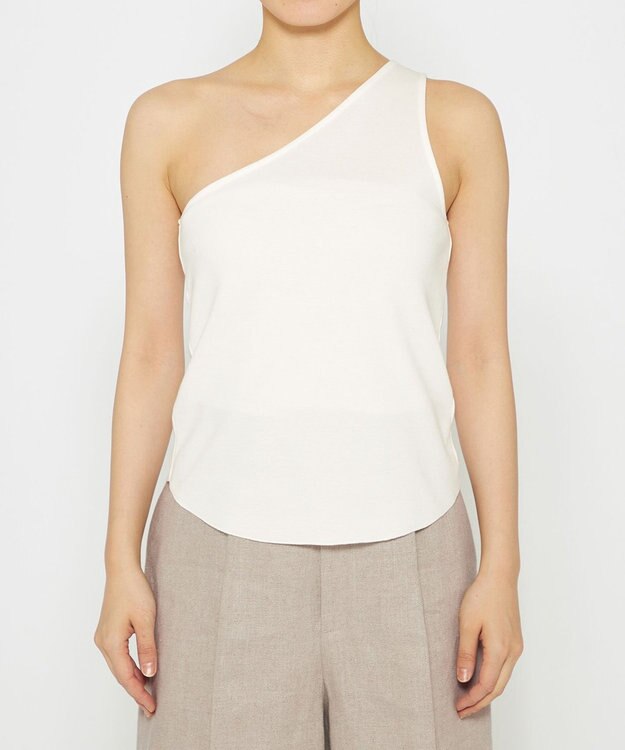 uncrave コットンミラノ ワンショルダー トップス（uncrave WHITE） オフ