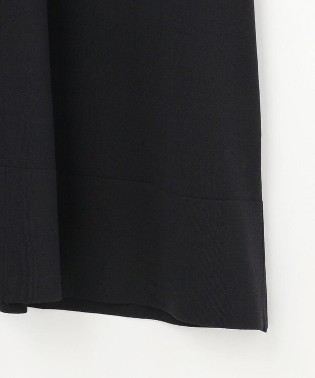 組曲 L 【先行予約】クリアストレッチスキッパーニット ワンピース ブラック系