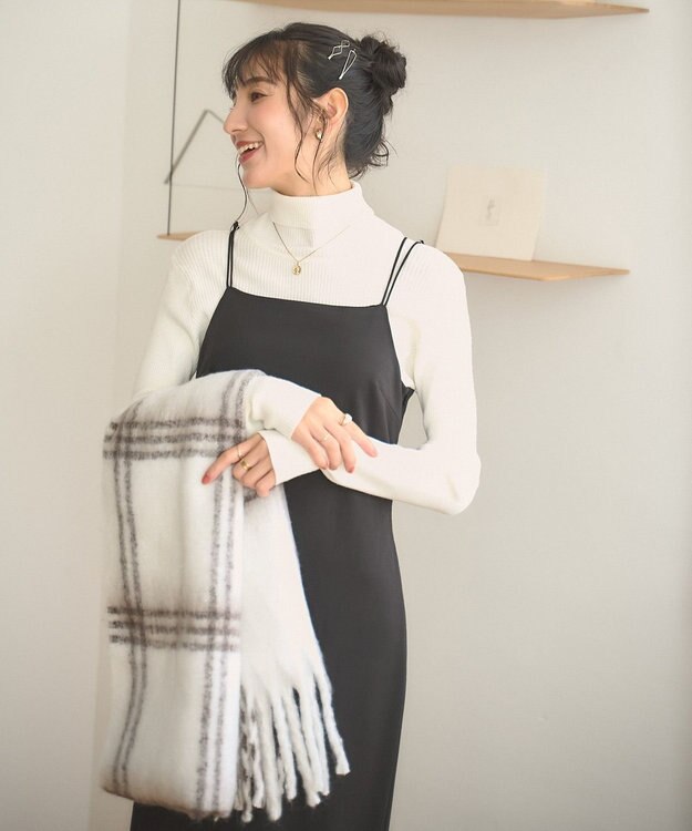 WEGO 【手洗い可】タートルネックニット ホワイト