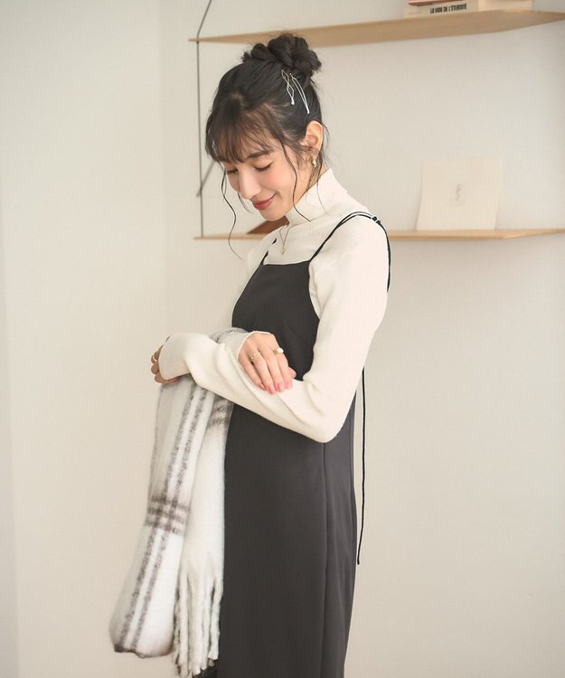 WEGO 【手洗い可】タートルネックニット ホワイト