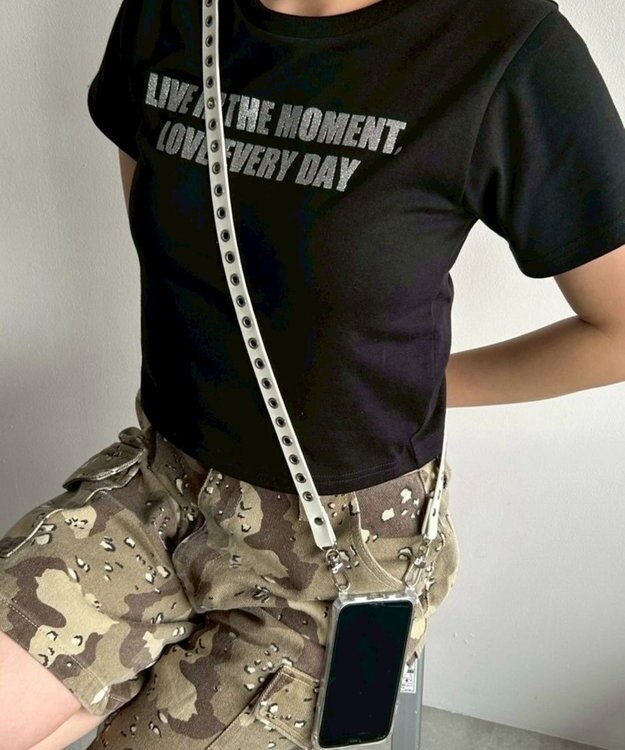 WEGO PUスタッズストラップ ホワイト