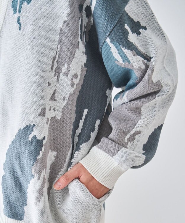 WEGO オーバーフィットパターンカーディガン 柄4