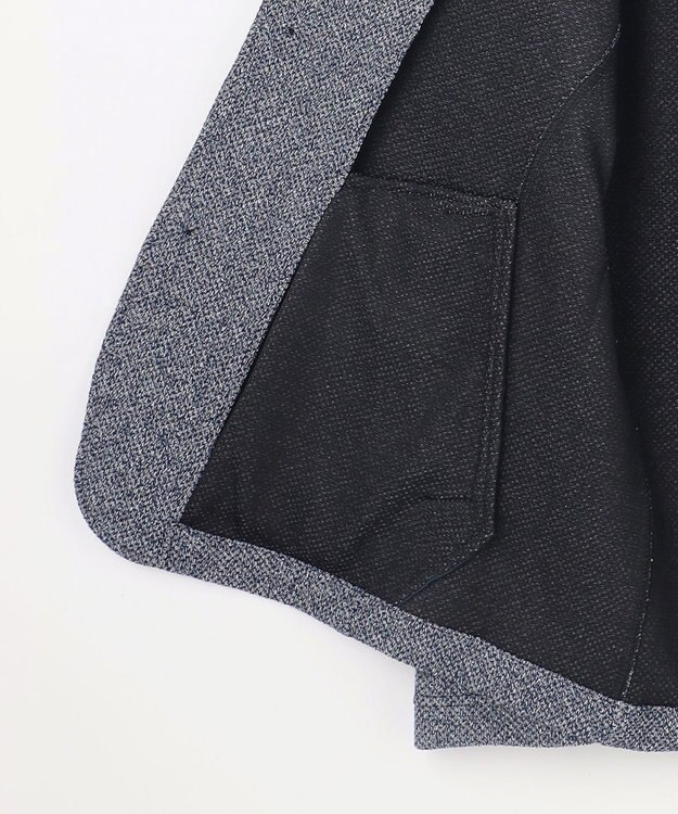 JOSEPH ABBOUD 【ストレッチ/カーディガンジャケット】コットンメランジジャージー ジャケット ネイビー系