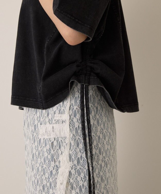 AMERICAN HOLIC ドロストピグメントショートＴシャツ Charcoal Gray