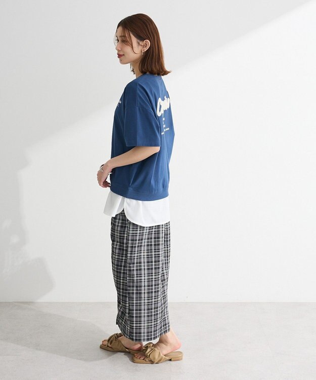 Green Parks さがら刺繍Ｔシャツ Navy