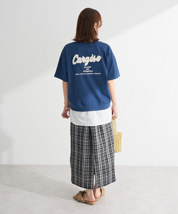 Green Parks さがら刺繍Ｔシャツ Navy
