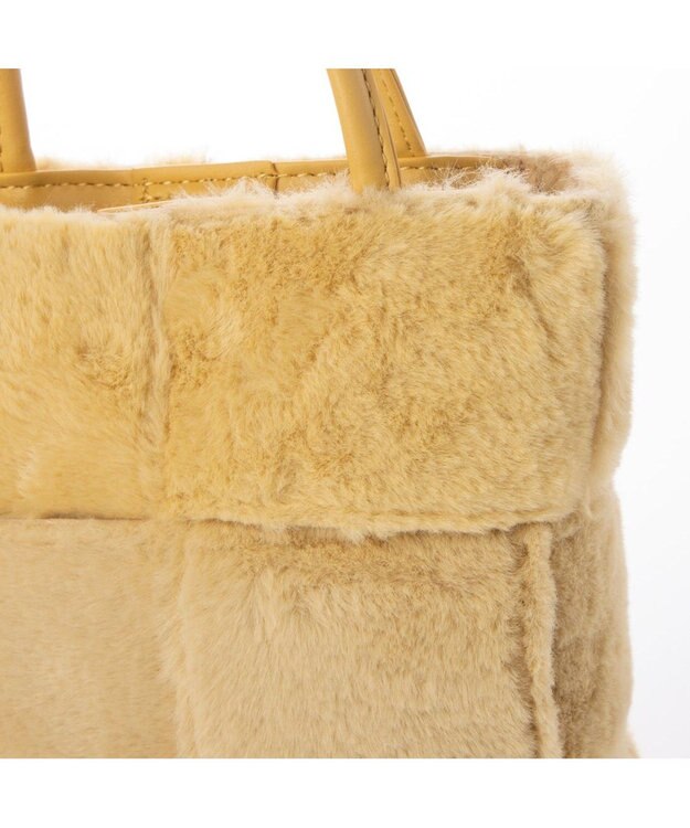 UNBILLION カシュカシュ cachecache / フェイクファーイントレチャートミニショルダー イエロー