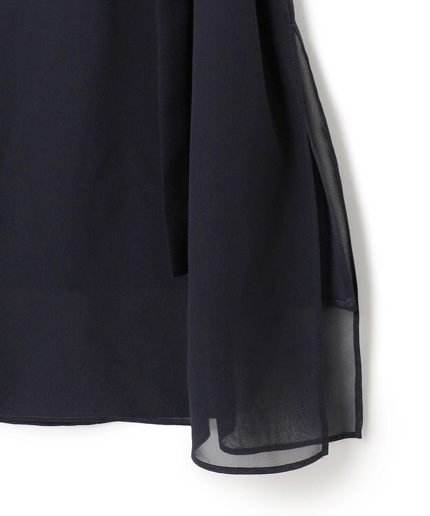 23区 S 【APPLAUDIR】シフォンジョーゼット コンビドレス ネイビー系