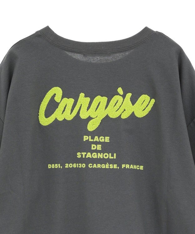 Green Parks さがら刺繍Ｔシャツ Charcoal Gray