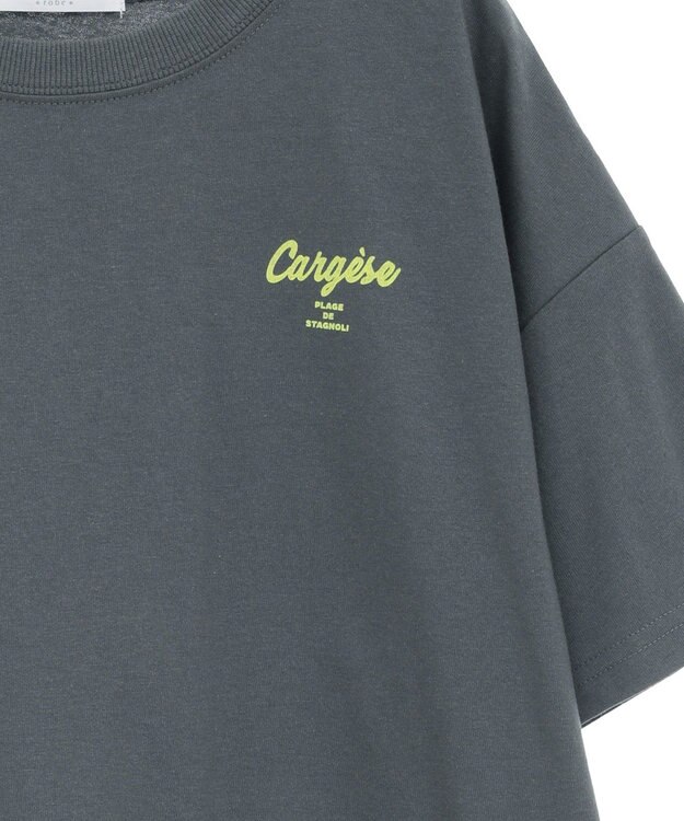 Green Parks さがら刺繍Ｔシャツ Charcoal Gray