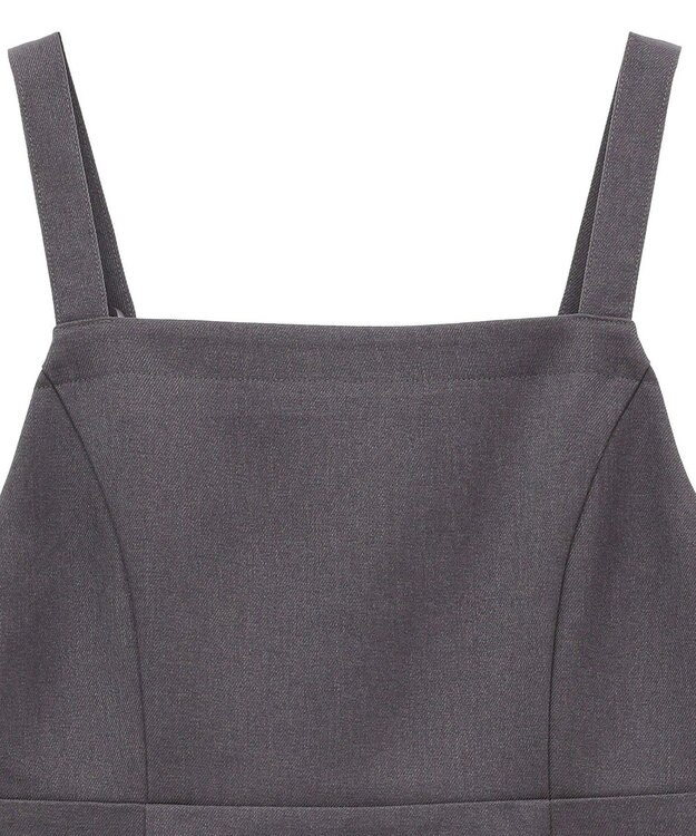 earth music&ecology スクエアネックミニワンピース Gray