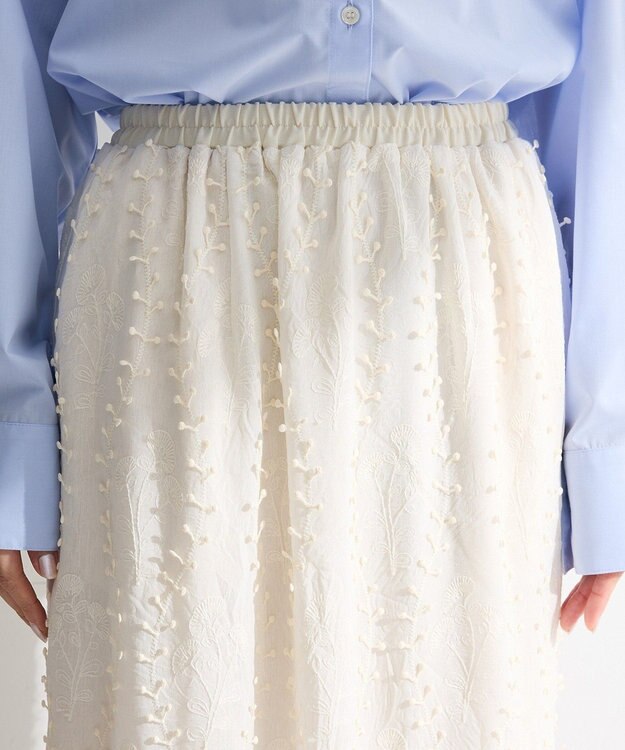 Green Parks ３Ｄレース刺しゅうスカート Ecru
