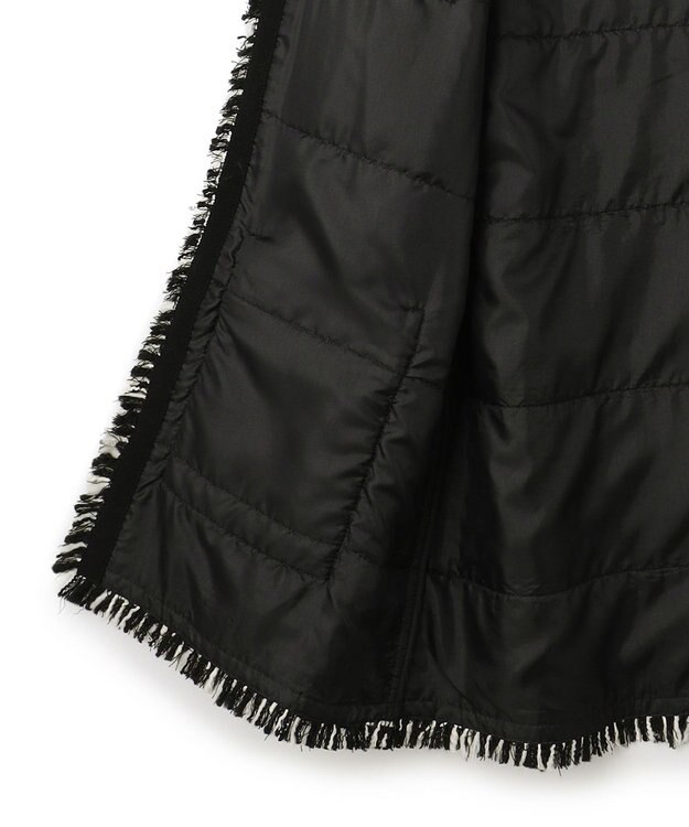 ICB ライトツイード ジレ オフホワイト×ブラック系