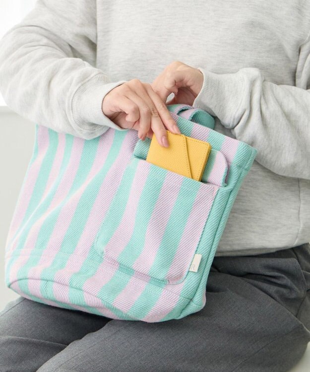 ROOTOTE 3518【ルートート】SN.デリ.リサイクルコットン-F 04：ピンク・ミント