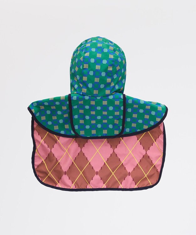 COQ PLAID ARGYLE ドッグポンチョ レインコート グリーン