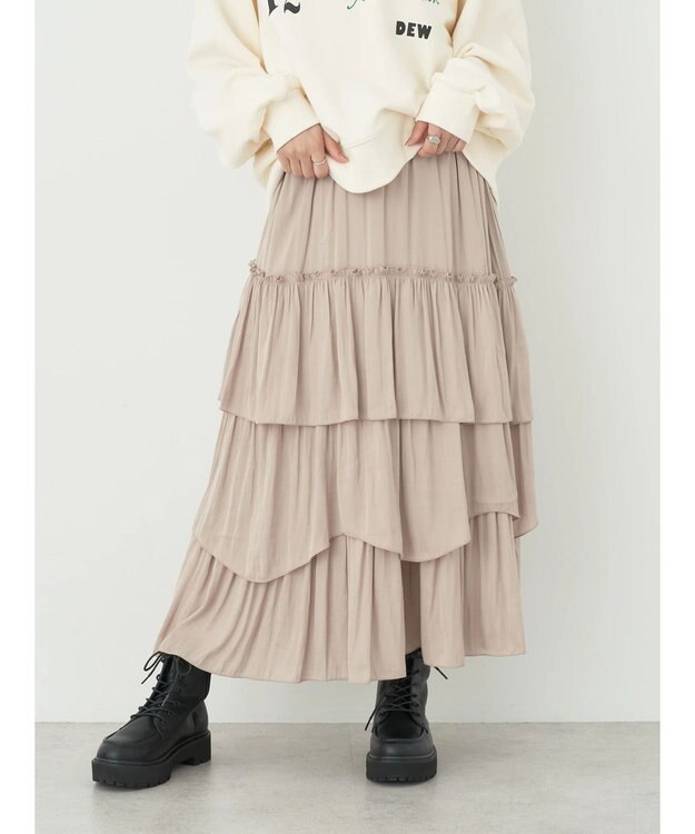 earth music&ecology ランダムティアードスカート