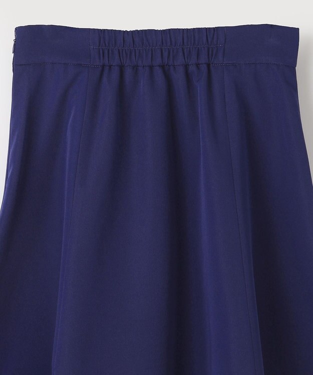 ANY SIS 【洗える】ロングタフタフレア スカート ロイヤルブルー