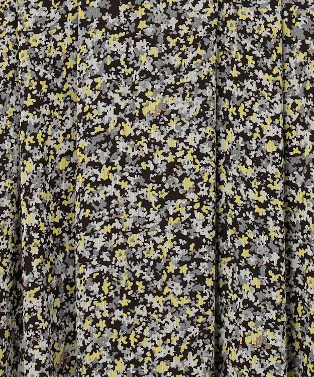 組曲 【先行予約】インプレッションフラワープリント フレアスカート イエローフラワー系