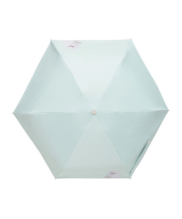 MOONBAT 【 遮光率100％/遮熱/UV/コンパクト】PAUL&JOE ACCESSOIRES(ポール&ジョー) 晴雨兼用日傘  ジプシー カットワーク 5段折りたたみ傘 ミントグリーン