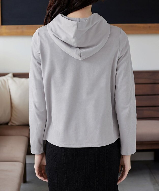 Tiaclasse L 【UVケア・接触冷感】“やみつき”ショートパーカー グレー