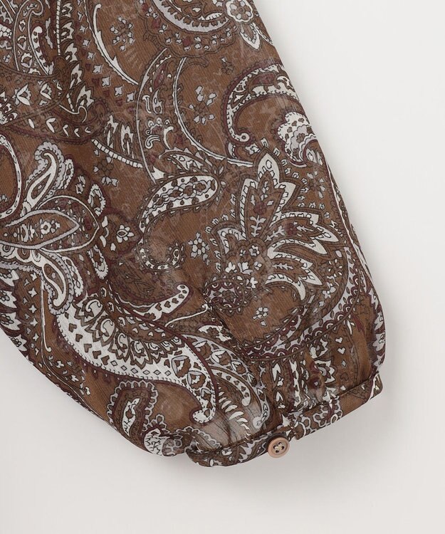 自由区 L 【SHIHOさん着用】ペイズリープリント ワンピース モカ