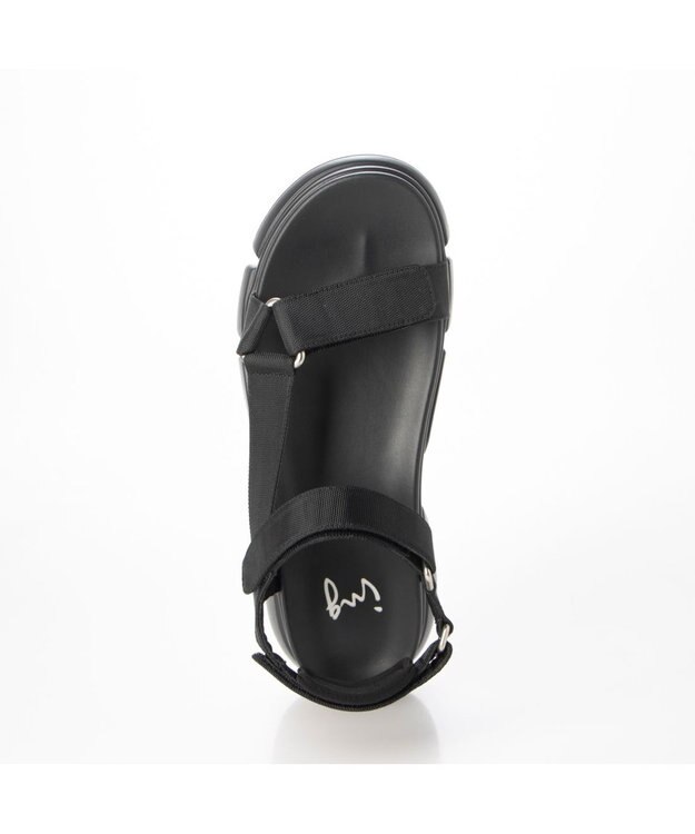 ing <ing>ボリュームソールスポーツサンダル ブラック