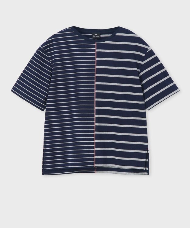 Paul Smith リラックス ボーダー 半袖Tシャツ ネイビー