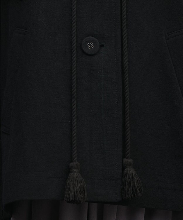 GRACE CONTINENTAL タッセル付レースカラー ブラック