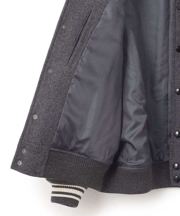 J.PRESS MEN メルトン カウレザー スタジャン グレー系