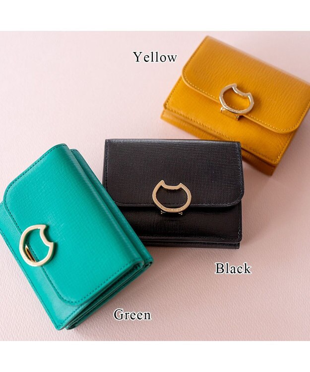 tsumori chisato CARRY ネコおこし 3つ折り財布 グリーン