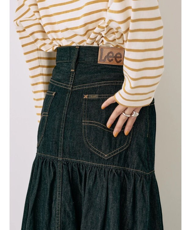 earth music&ecology Ｌｅｅ×ｅ．ｍ．ａ．ｅ．デニムフリルスカート Indigo
