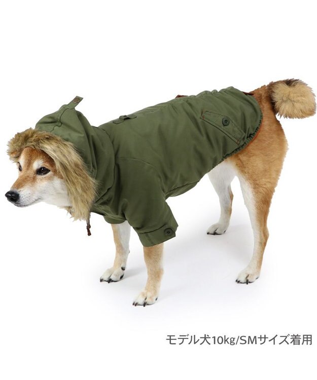 PET PARADISE ペットパラダイス 遠赤外線 モッズコート 中型犬 大型犬 カーキ