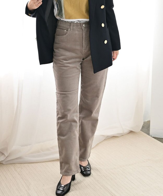 caqu レギュラーストレート 裏起毛コーデュロイパンツ graige