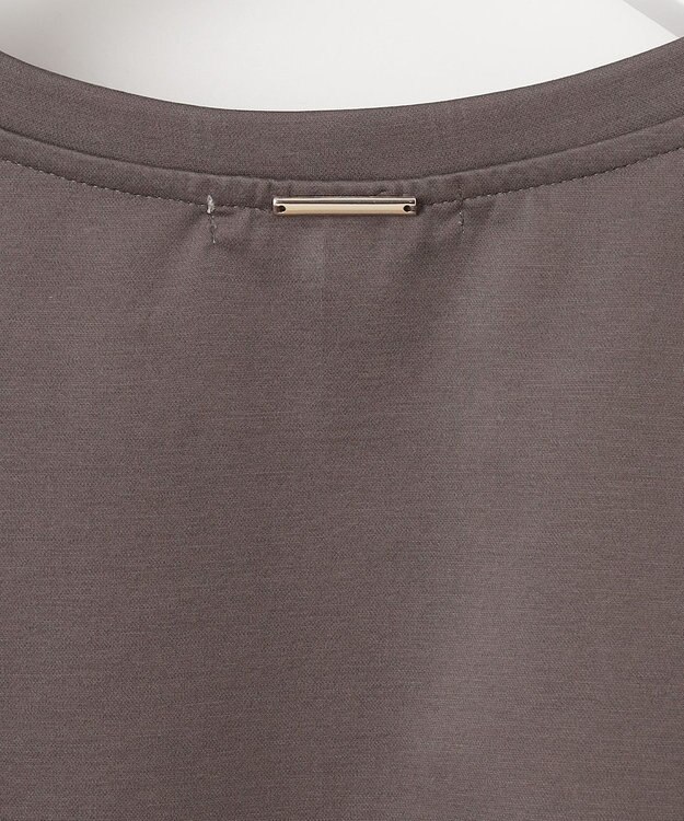 自由区 L 【洗える】ハイカウントクロップド丈 カットソー スレート