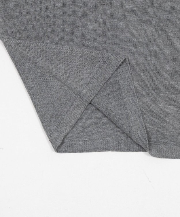 WEGO リングドットヘンリーネックプルオーバー グレー