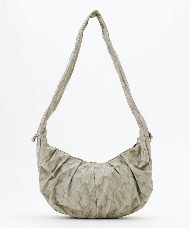 Y'SACCS 迷彩ジャカードシャーリングショルダーバッグ グレージュ