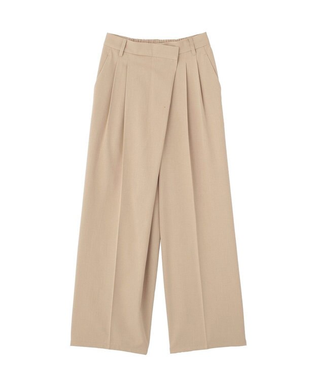 Green Parks アシメウエストタックパンツ Beige