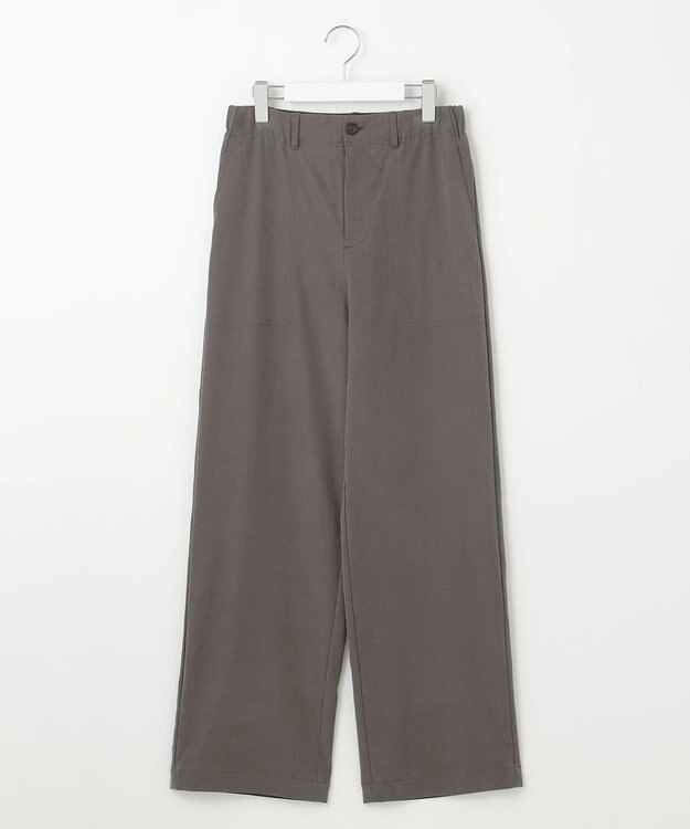 自由区 【洗える】ソフトレーヨンツイルベイカー パンツ アッシュ