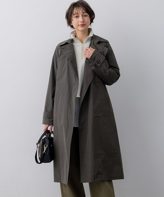 23区 【先行予約】LIMONTAハイカウントメモリータフタ ライナー付き アウター グレー系